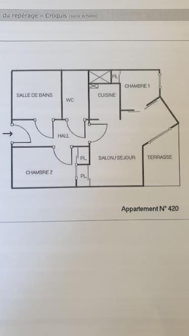 ולמינייה Spacieux Appartement 37M2-T3-Rdc-6 Personnes-100M Remontees מראה חיצוני תמונה